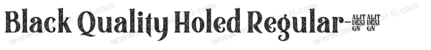 Black Quality Holed Regular字体转换